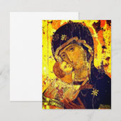 Onze dame van Vladimir Notitiekaartje (Voorkant / Achterkant)