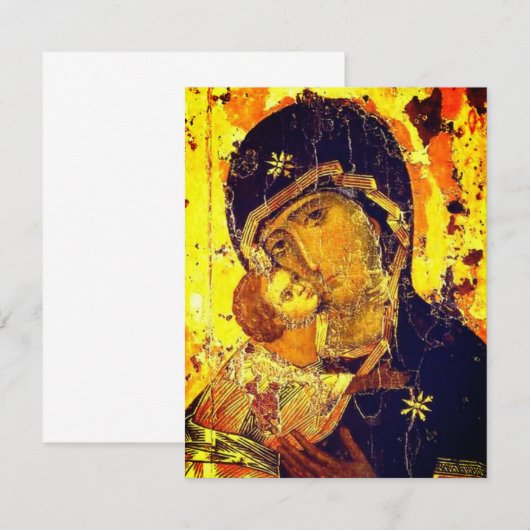 Onze dame van Vladimir Notitiekaartje (Voorkant / Achterkant)