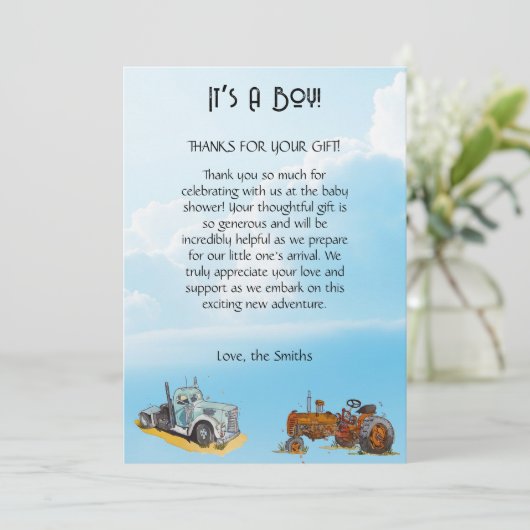 Onze dankbaarheid bedankkaart (Staand voorkant)