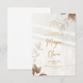 Onze date met vreugde، huwelijksuitnodiging (Voorkant / Achterkant)