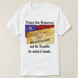 Onze democratie en de republiek beschermen t-shirt
