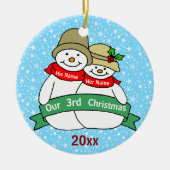 Onze derde kerst keramisch ornament (Voorkant)