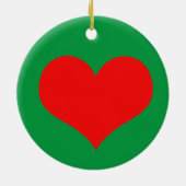 Onze derde kerst samen met Cute Red Heart 2021 Keramisch Ornament (Achterkant)