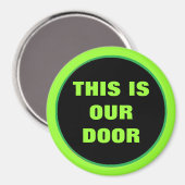 Onze Deur Stateroom Ronde Deur Marker groen Magneet (Voorkant / Achterkant)
