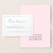 "Onze diepste condoleances..." - Sympathy Card Folie Kaarten (Display)