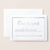 "Onze diepste condoleances..." - Sympathy Card Folie Kaarten (Voorkant met envelop)