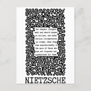 Onze diepste INSIGHTS citaat van Nietzsche Briefkaart
