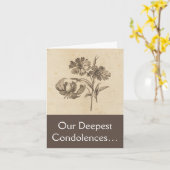 "Onze diepste medeleven…" Begrafenis sympathie kaa Kaart (Gele Bloem)