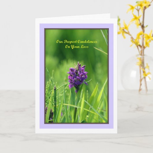 Onze diepste medeleven met uw verlies Wenskaart Kaart (Gele Bloem)