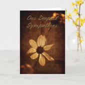 Onze diepste sympathie - Daisy Kaart (Gele Bloem)