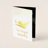 Onze diepste sympathie gouden folie duif voor vred folie kaarten (Voorkant)