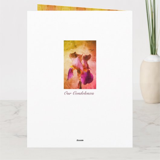 Onze diepste sympathie Iris Kaart (Achterkant)