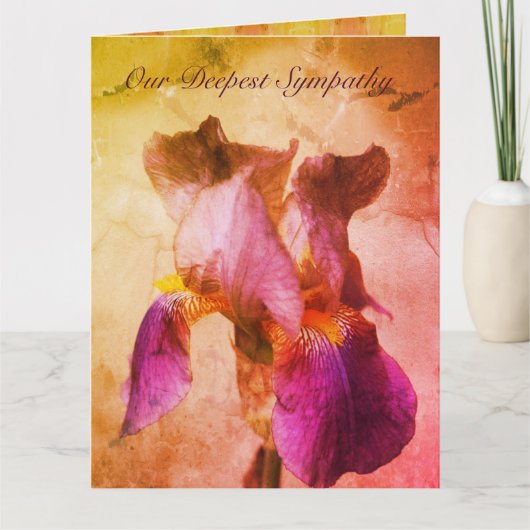 Onze diepste sympathie Iris Kaart (Voorkant)