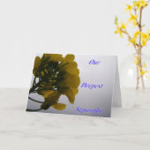 Onze Diepste Sympathie Kaart (Gele Bloem)