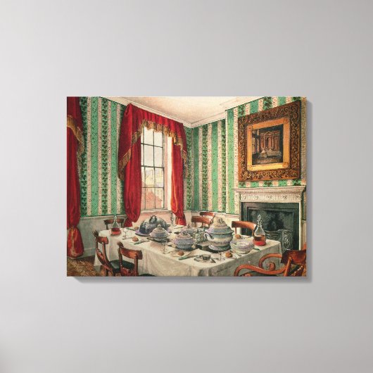 Onze Dining Room in York, 1838 Canvas Afdruk (Voorkant)