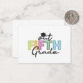 Onze Diplomering Klas 5 Zomer Vakantie  Notitiekaartje (Voorkant / Achterkant in situ)