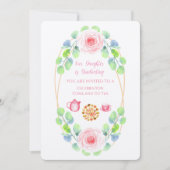 Onze dochter studeert linen-uitnodiging af kaart (Voorkant)