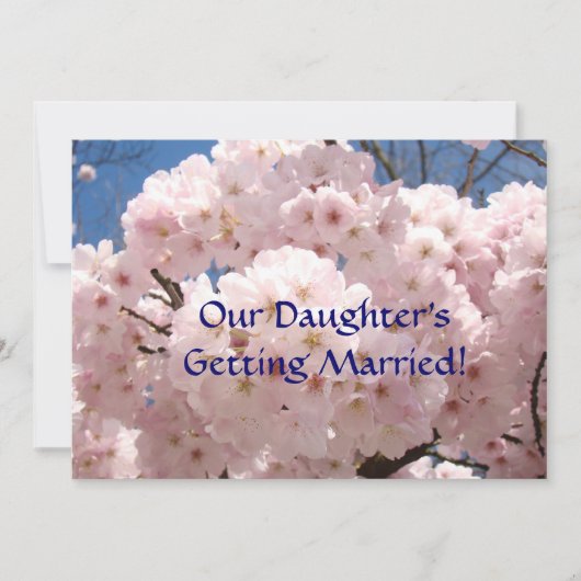 Onze dochter wordt getrouwd. Sparen de Kaart van d (Voorkant)