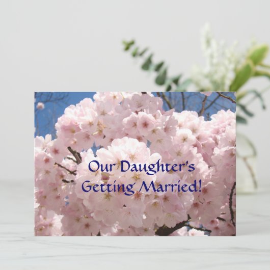 Onze dochter wordt getrouwd. Sparen de Kaart van d (Staand voorkant)