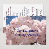 Onze dochter wordt getrouwd. Sparen de Kaart van d (Voorkant / Achterkant)