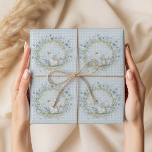 Onze Domme Kleine Gans Blauwe 1e Verjaardag Jongen Cadeaupapier