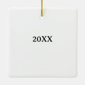 Onze Doxie's eerste kerst fotonaam Keramisch Ornament (Achterkant)