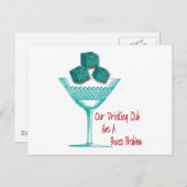 Onze Drink club heeft een Bunco probleem Briefkaart (Voorkant / Achterkant)