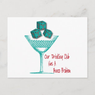 Onze Drink club heeft een Bunco probleem Briefkaart