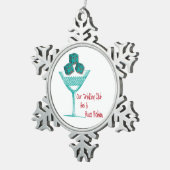 Onze Drink club heeft een Bunco probleemorganisati Tin Sneeuwvlok Ornament (Rechts)