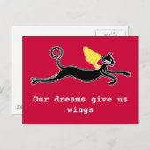 Onze dromen geven ons vleugels briefkaart (Voorkant / Achterkant)