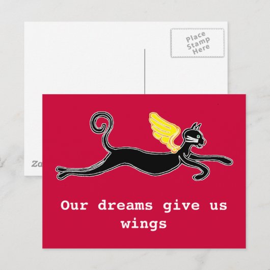 Onze dromen geven ons vleugels briefkaart (Voorkant / Achterkant)