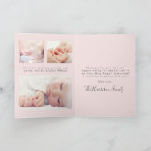 Onze droom komt uit vier foto's: roze meisje aankondiging (Binnen)