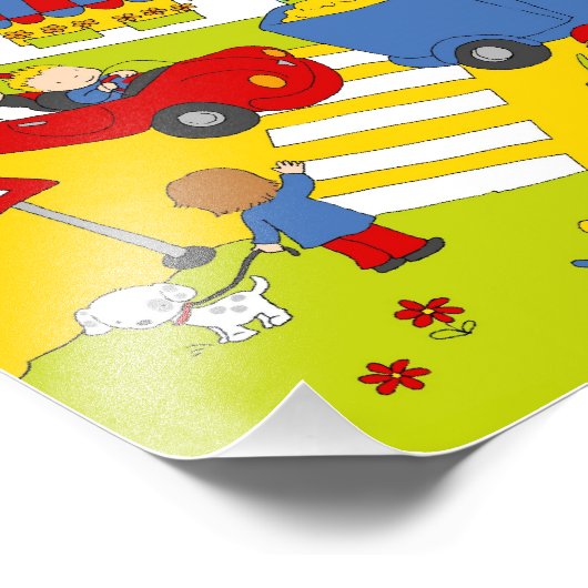 Onze drukke straat foto afdruk (Hoek)