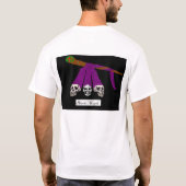 Onze drummer's idee voor een T-shirt (Achterkant)