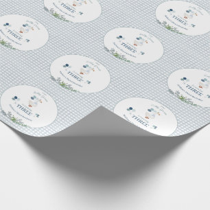 Onze Dwaas Gans Verjaardag Elke Leeftijd Blauw Cadeaupapier