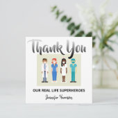 Onze echte superhelden | appreciatie bedankkaart (Staand voorkant)