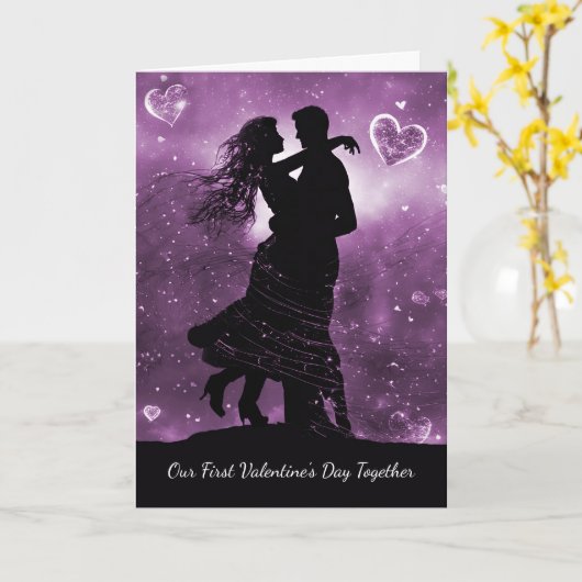 Onze eerste 1e Valentijnsdag samen Schattige Kaart (Gele Bloem)