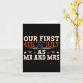 Onze Eerste 4 Juli Als Mijnheer En Mevrouw Patriot Kaart (Gele Bloem)