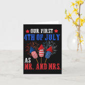Onze eerste 4 juli als Mr Mrs Patriot koppel Echtg Kaart (Gele Bloem)