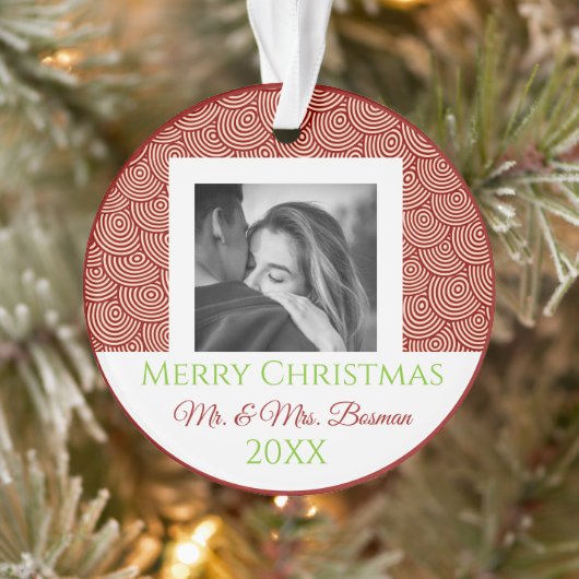 Onze eerste aangepaste kerstdag voor fotoversierin ornament (Boom)