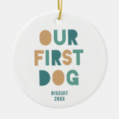 Onze eerste blog maakte een gepersonaliseerd nieuw keramisch ornament (Voorkant)