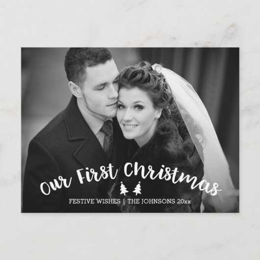 Onze eerste Briefkaarten voor de moderne kerstfoto (Voorkant)
