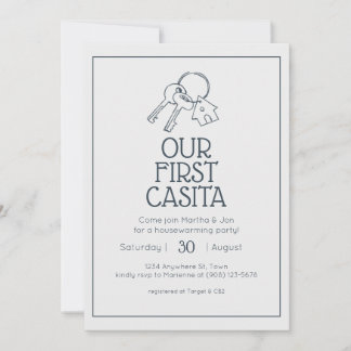 Onze Eerste Casita Housewarming Uitnodiging