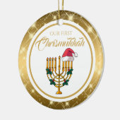 Onze eerste Christusmukkah, Chanoeka Keramisch Ornament (Links)