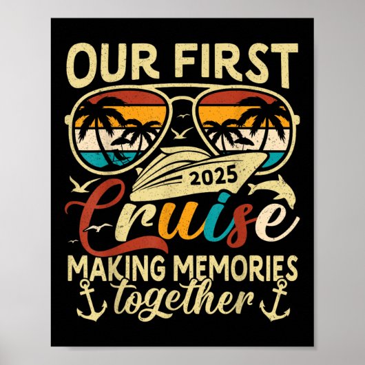 Onze Eerste Cruise 2025 Samen Gezinstrip Overeenko Poster (Voorkant)