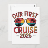 Onze Eerste Cruise 2025 Zomer Trip Matching  Briefkaart (Voorkant / Achterkant)