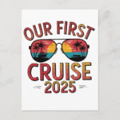 Onze Eerste Cruise 2025 Zomer Trip Matching  Briefkaart (Voorkant)