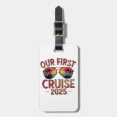 Onze eerste cruise 2025 zomerreis matching bagagelabel (Voorkant verticaal)