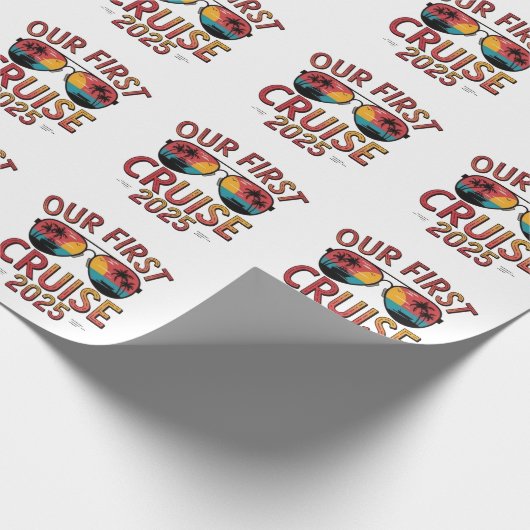 Onze eerste cruise 2025 zomerreis matching cadeaupapier (Hoek)