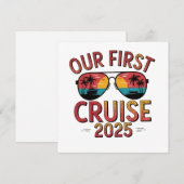 Onze eerste cruise 2025 zomerreis matching feestdagenkaart (Voorkant / Achterkant)